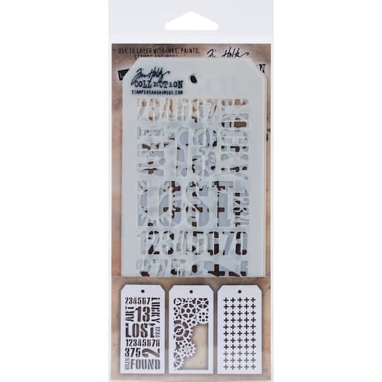 Stampers Anonymous Tim Holtz&#xAE; Mini Layered Stencil Set #1